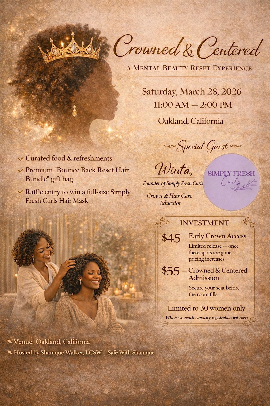Crowned & Centered: A Mental Beauty Reset Experience
