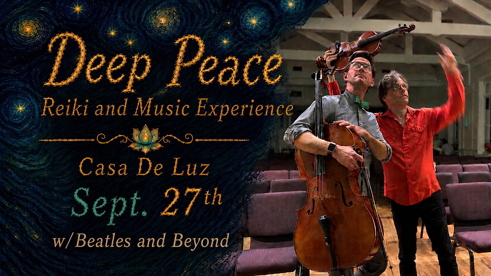 Deep Peace Concert in the Dark  w/Radiohead, Beatles and Beyond + Reiki