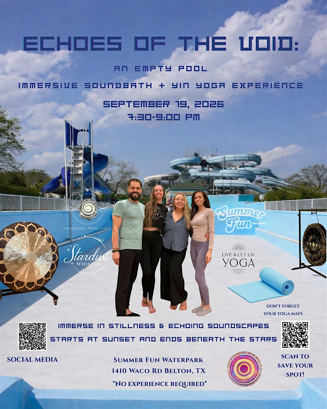 Echoes of the Void: An  Empty Pool Immersive Sound + Yin Yoga  Experience