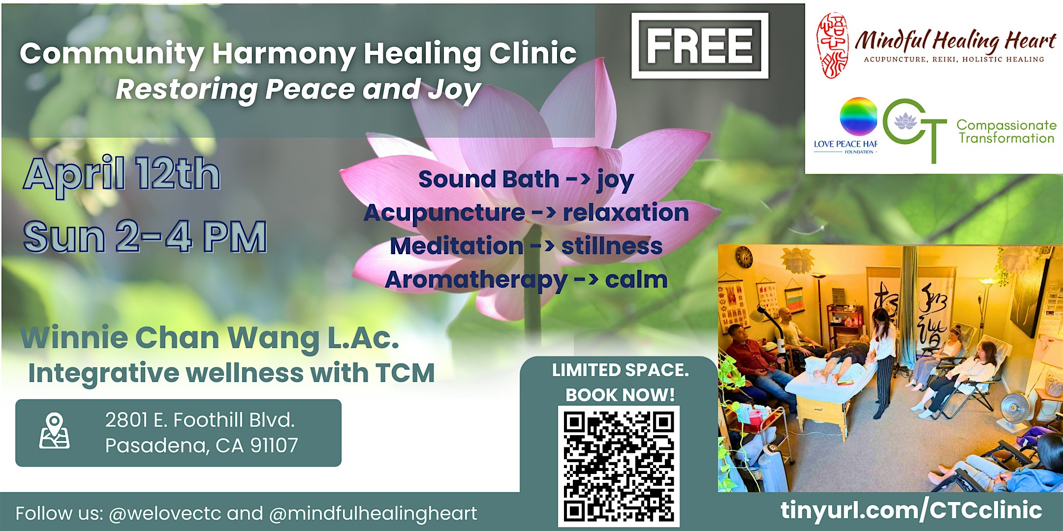 FREE! Community Harmony Acupuncture 社區和諧针灸