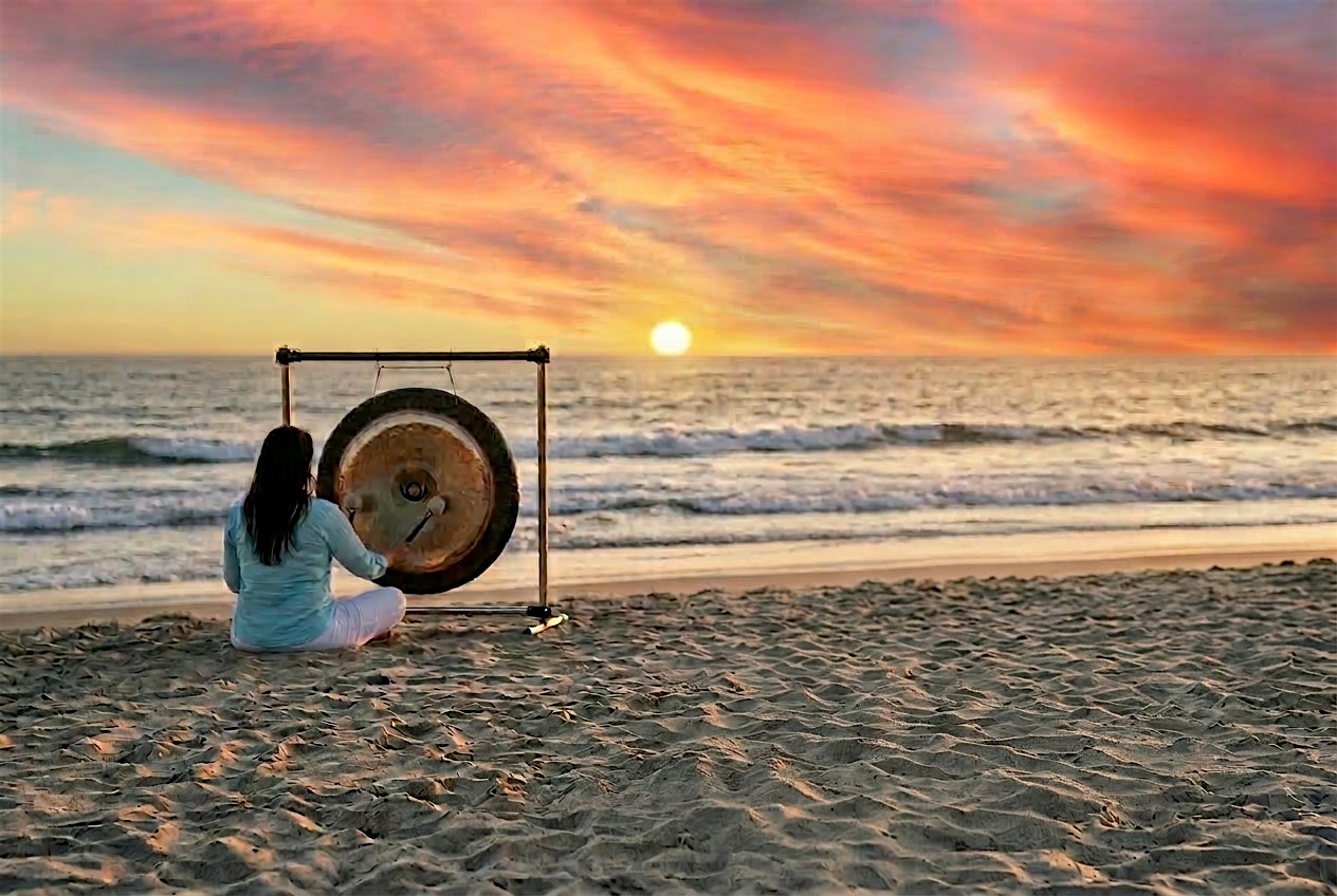 Free Sunset Gong Bath at the Beach
