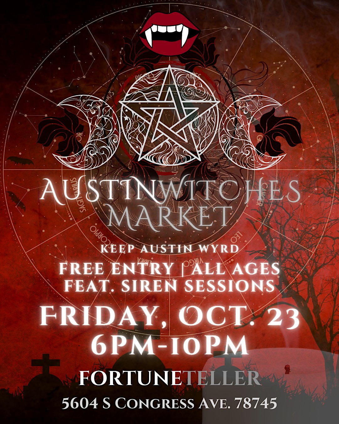 Full Moon Austin Witches Market @ Fortune Teller! ✨ Oct. 23