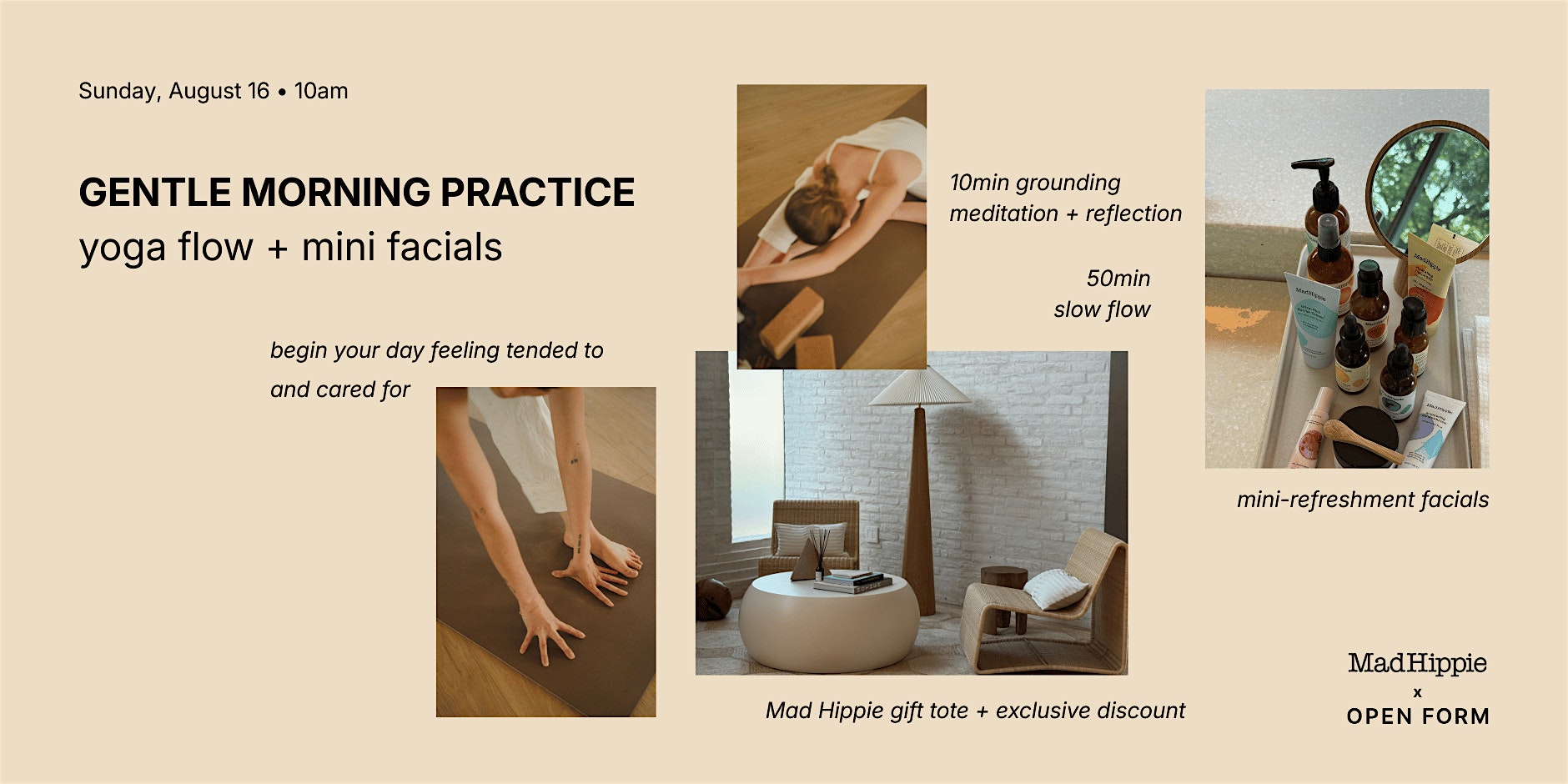Gentle Morning Practice • Yoga Flow + Mini Facials