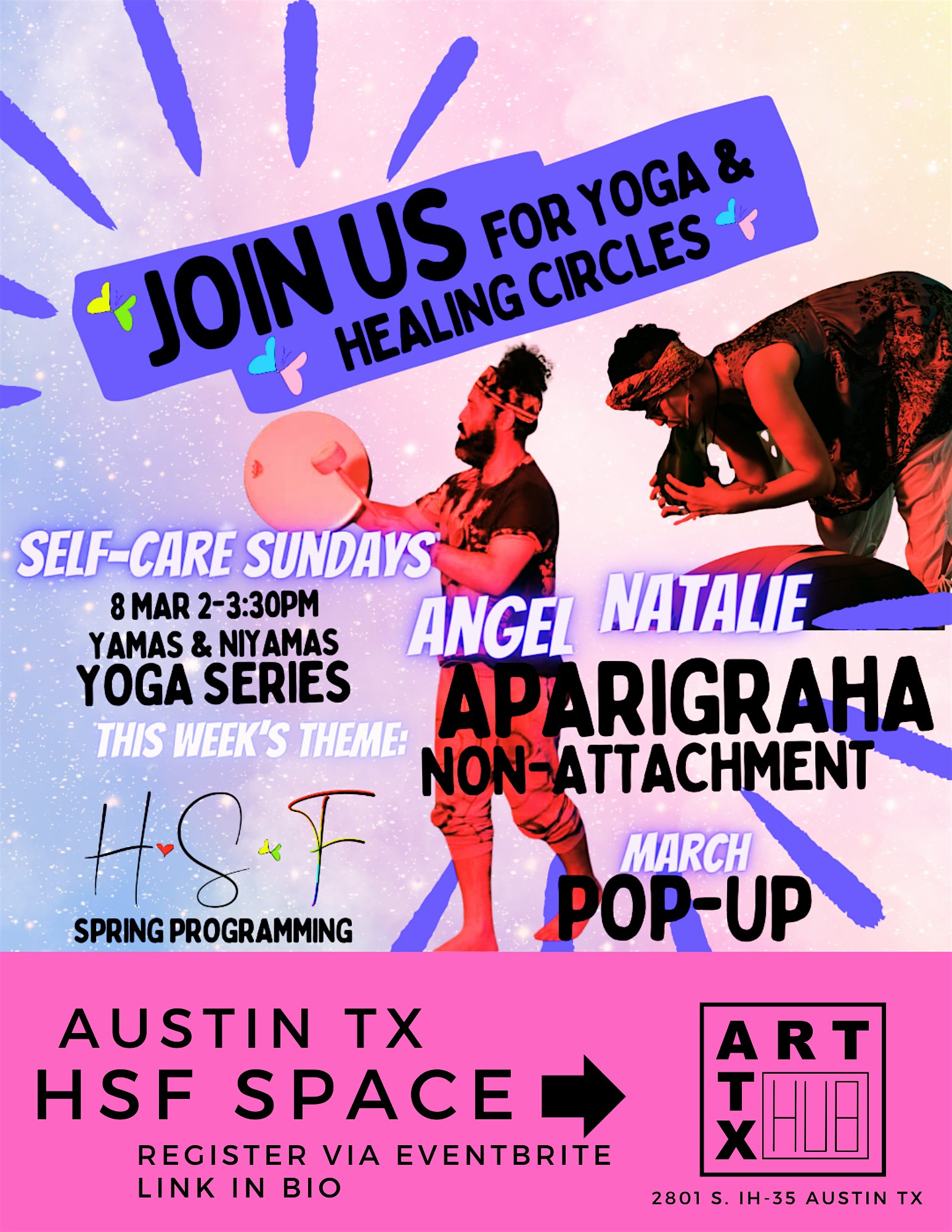 Heart-Blowing Yoga at ArtHubATX in Austin TX
