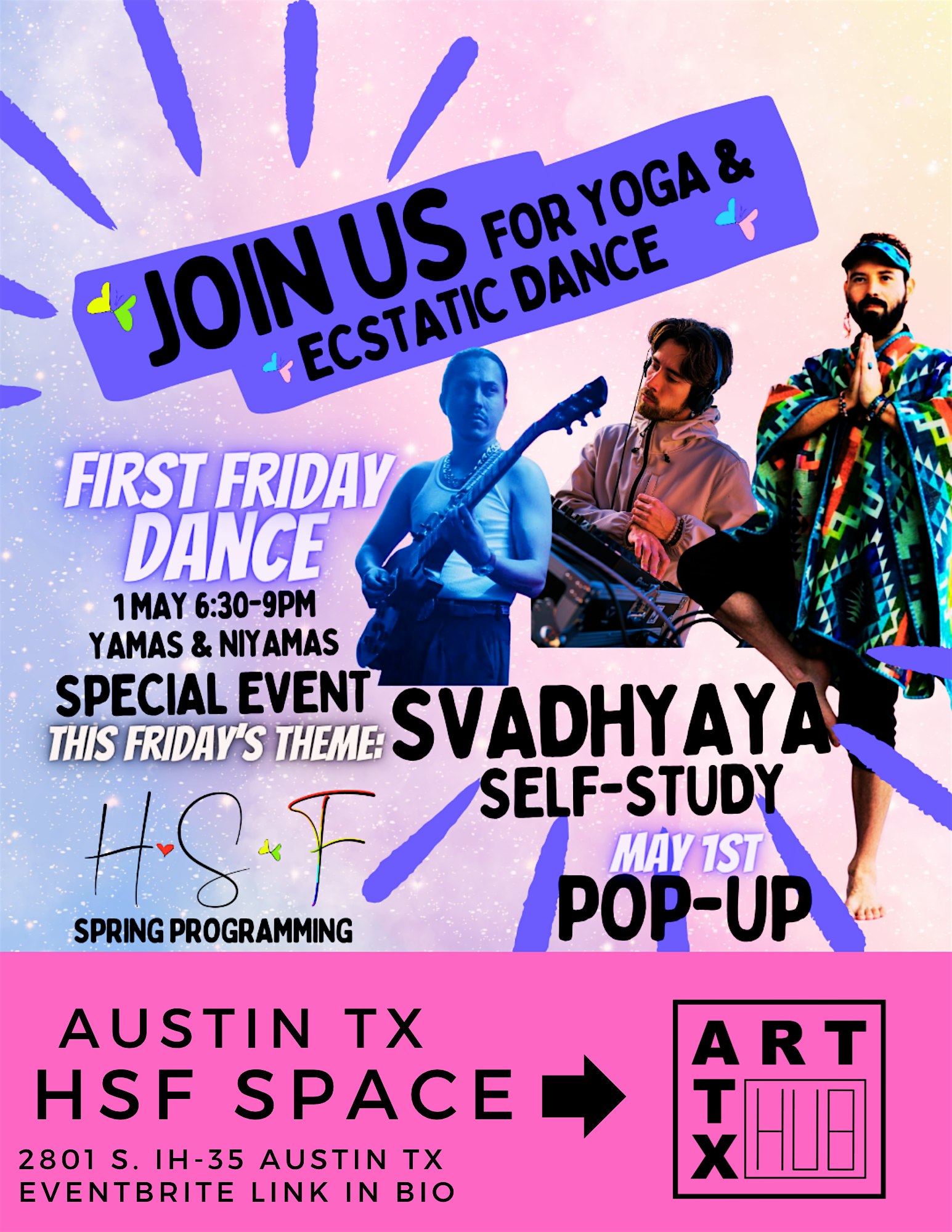 HSF First Friday Ecstatic Dance at Art Hub ATX in Austin TX