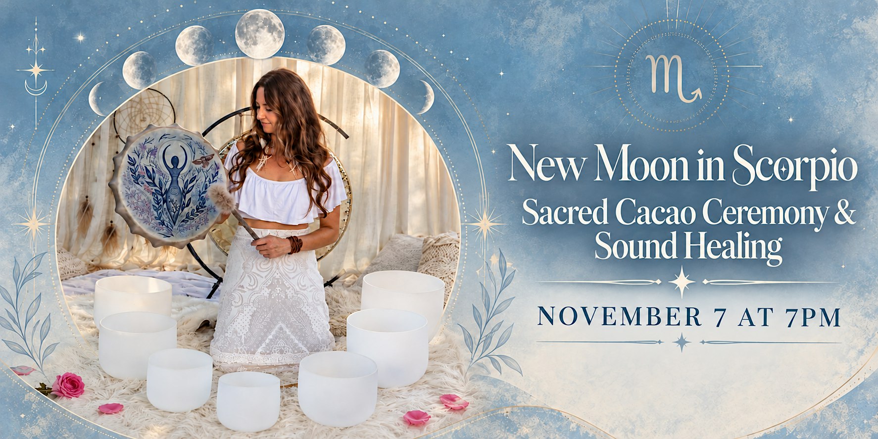 New Moon in Scorpio Sacred Cacao Ceremony & Sound Healing