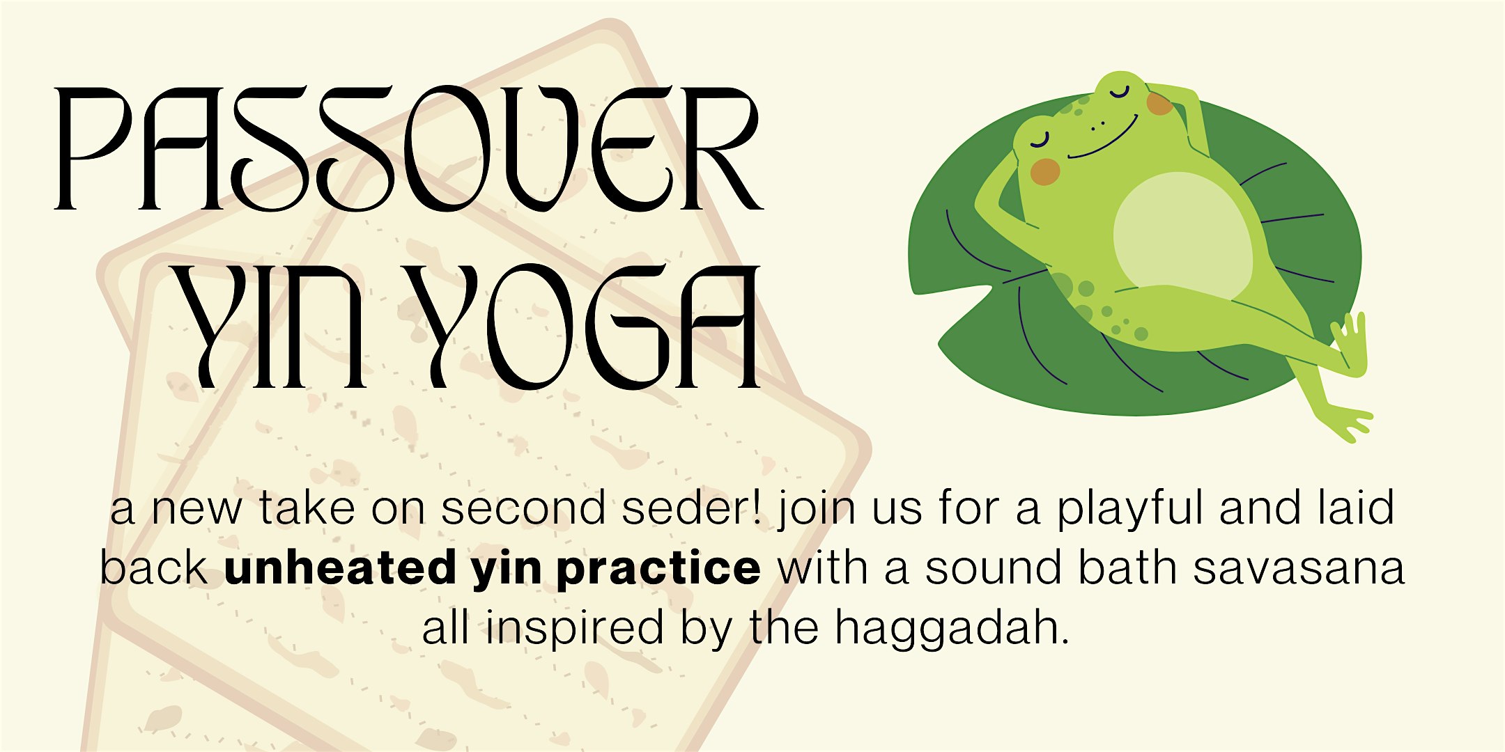 Passover Yin - Yoga with Jews