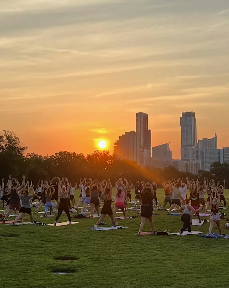 RSVP through Sweatpals: Morning Ritual: Zilker Yoga + Barton Dip