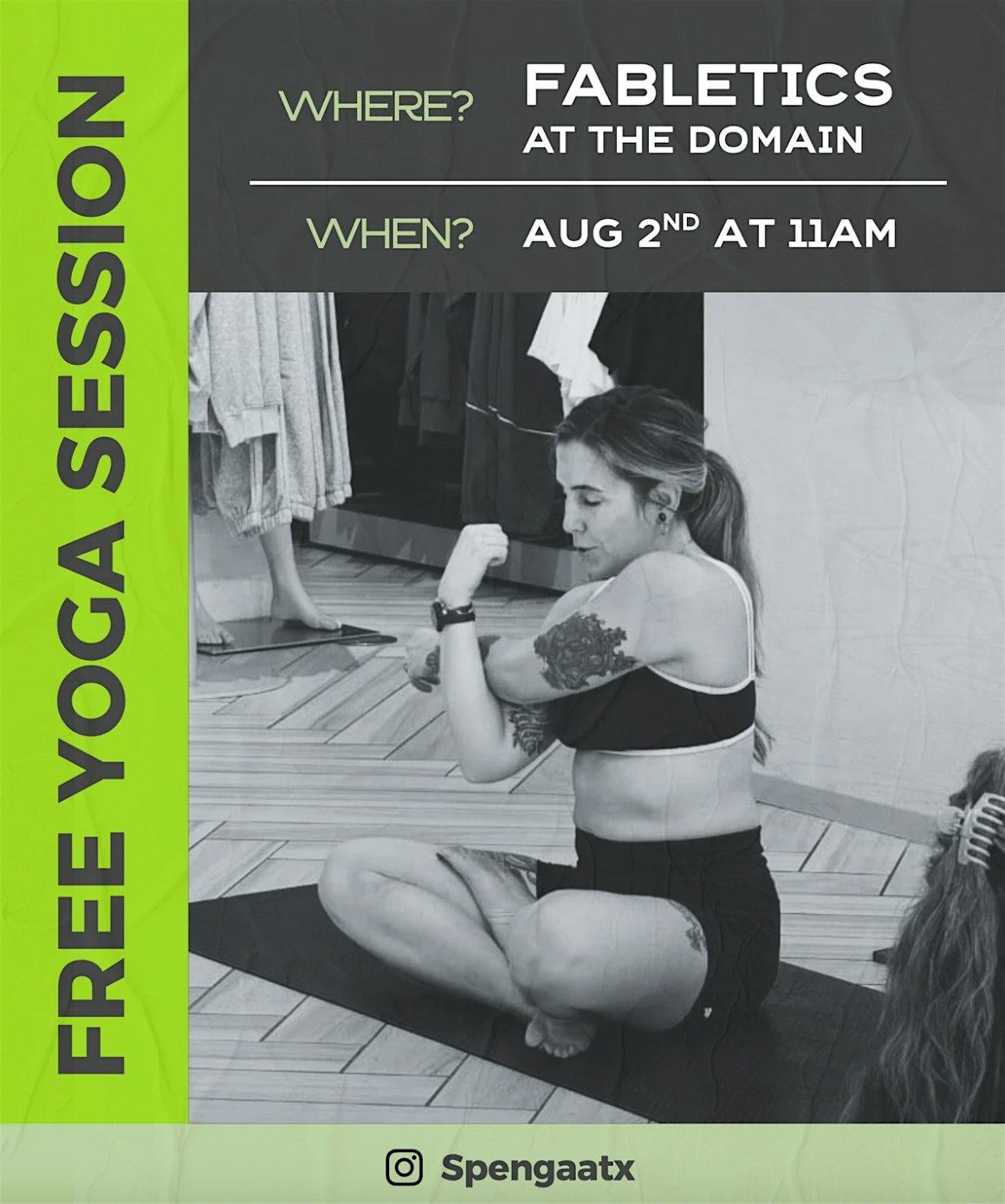 RSVP through Sweatpals: Vinyasa Yoga Session @ Fabletics