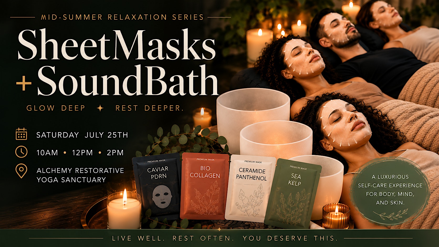 SheetMasks  + SoundBath ✨