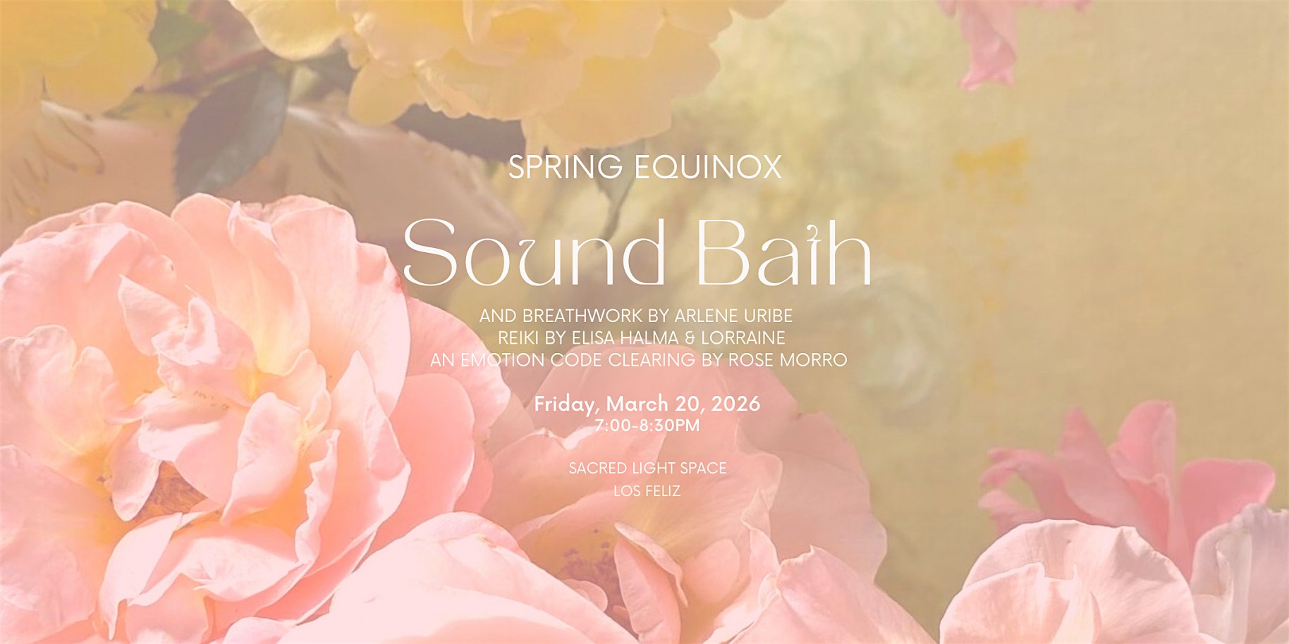 Spring Equinox Sound Bath with breathwork  an emotion code clearing & reiki