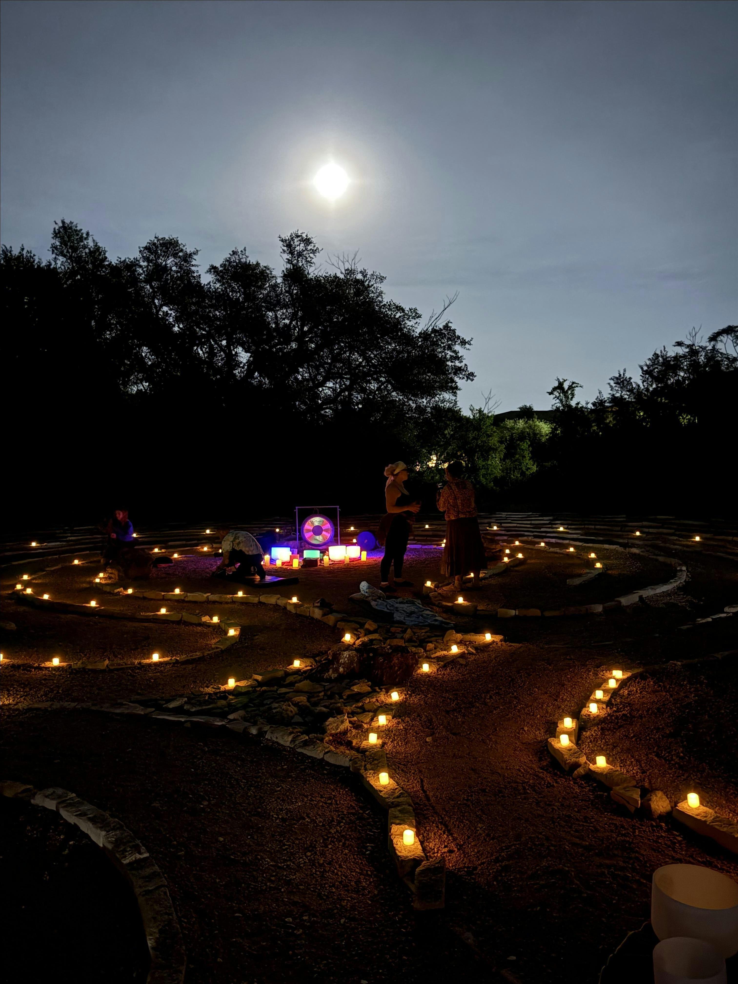 Strawberry Full Moon Labyrinth Sound Bath Journey