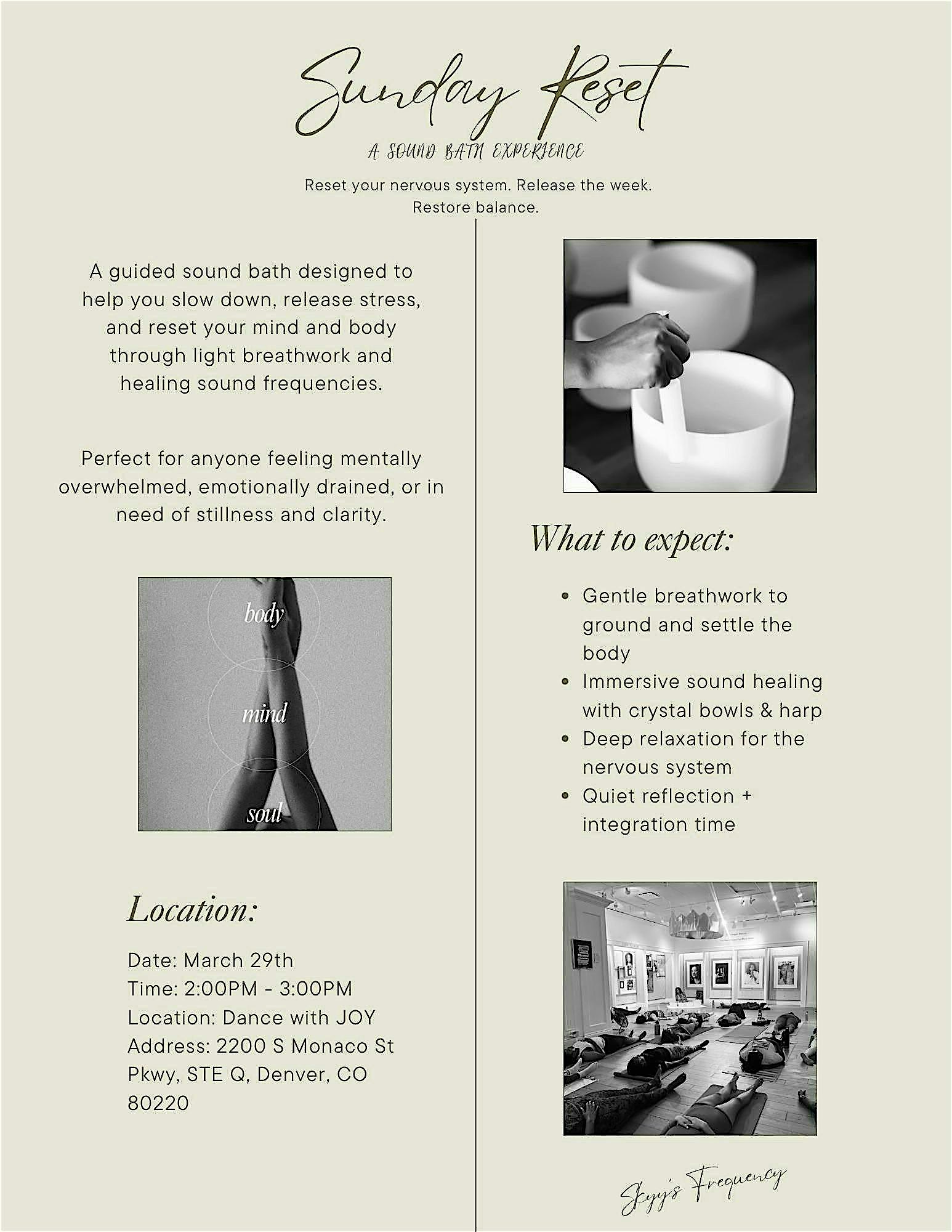 Sunday Reset: A Sound Bath Experience