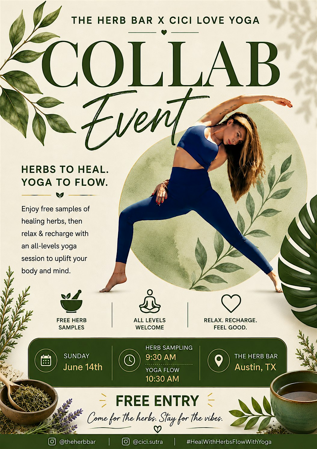 The Herb Bar x Cici Love Yoga Collab Event