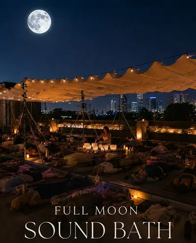 Full Moon Sound Bath @ Higher Ground Rooftop Yoga