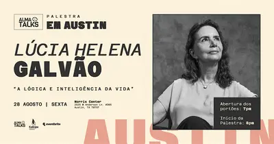 Lúcia Helena Galvão em Austin - Palestra "A Lógica e  Inteligência Da Vida"