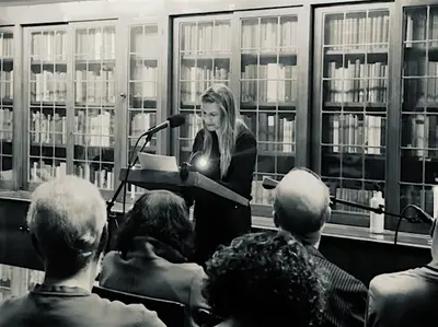 Peace Class with Mandy Kahn in the PRS Library