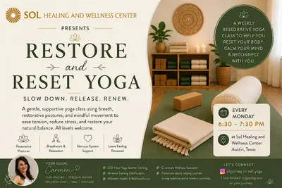 Restore & Reset Yoga | A Gentle Restorative Yoga Class for Stress Relief