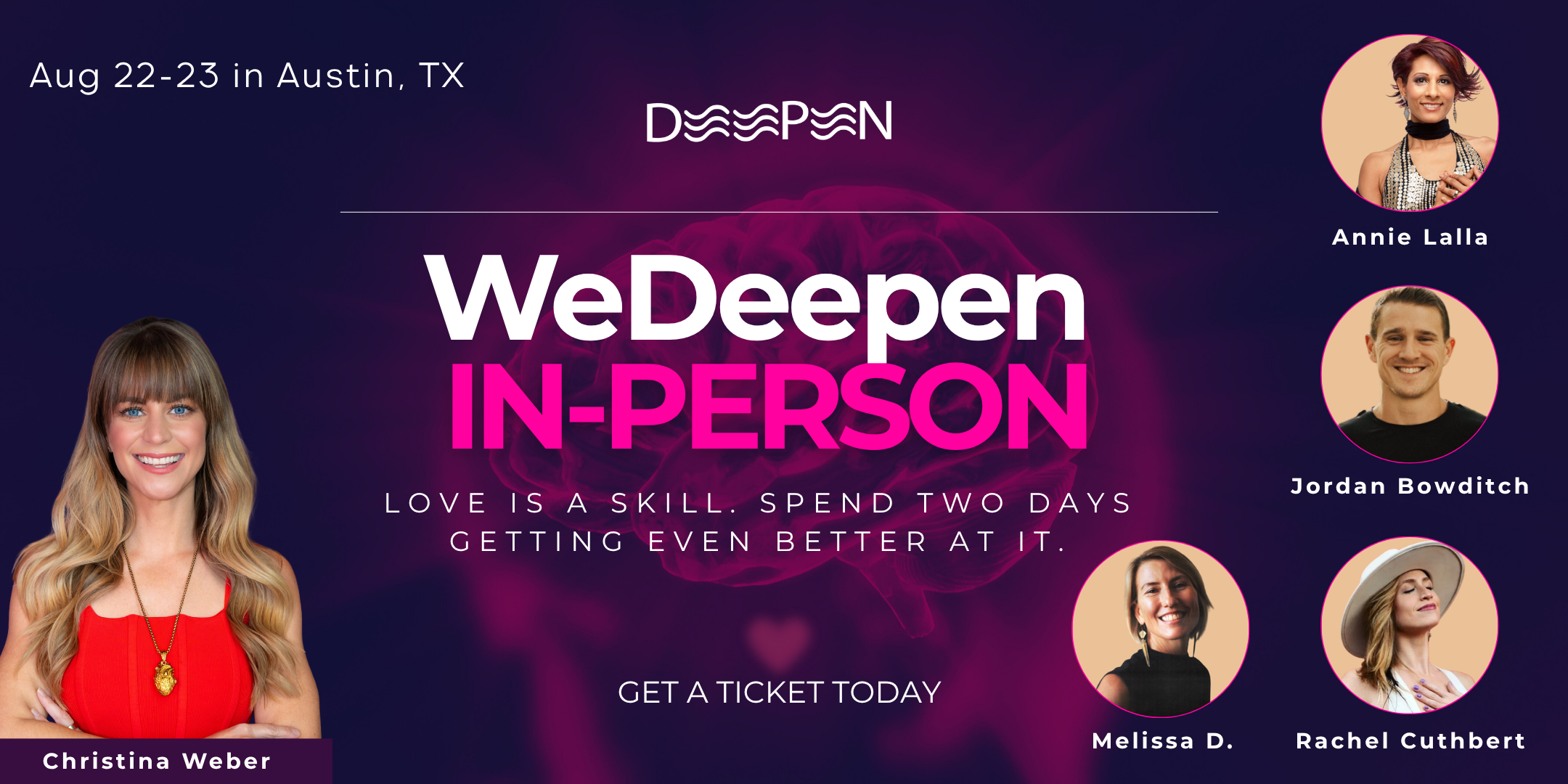 WeDeepen In-Person: Spend two days getting even better at love